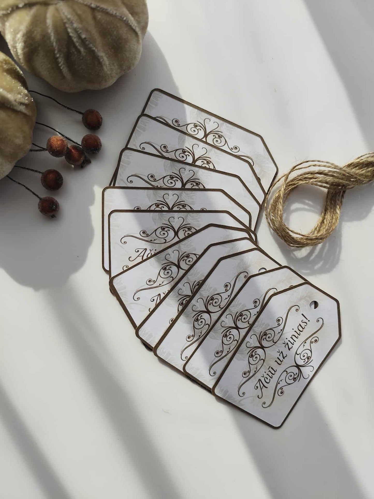 Simbolinės kortelės „Ačiū už žinias!“ - Dodeco