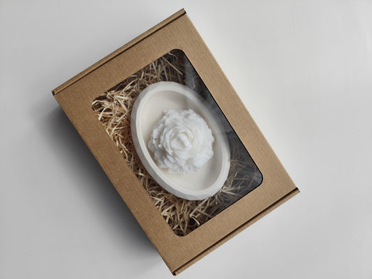 Minimalistinė ovali muilinė iš Jesmonite - Dodeco