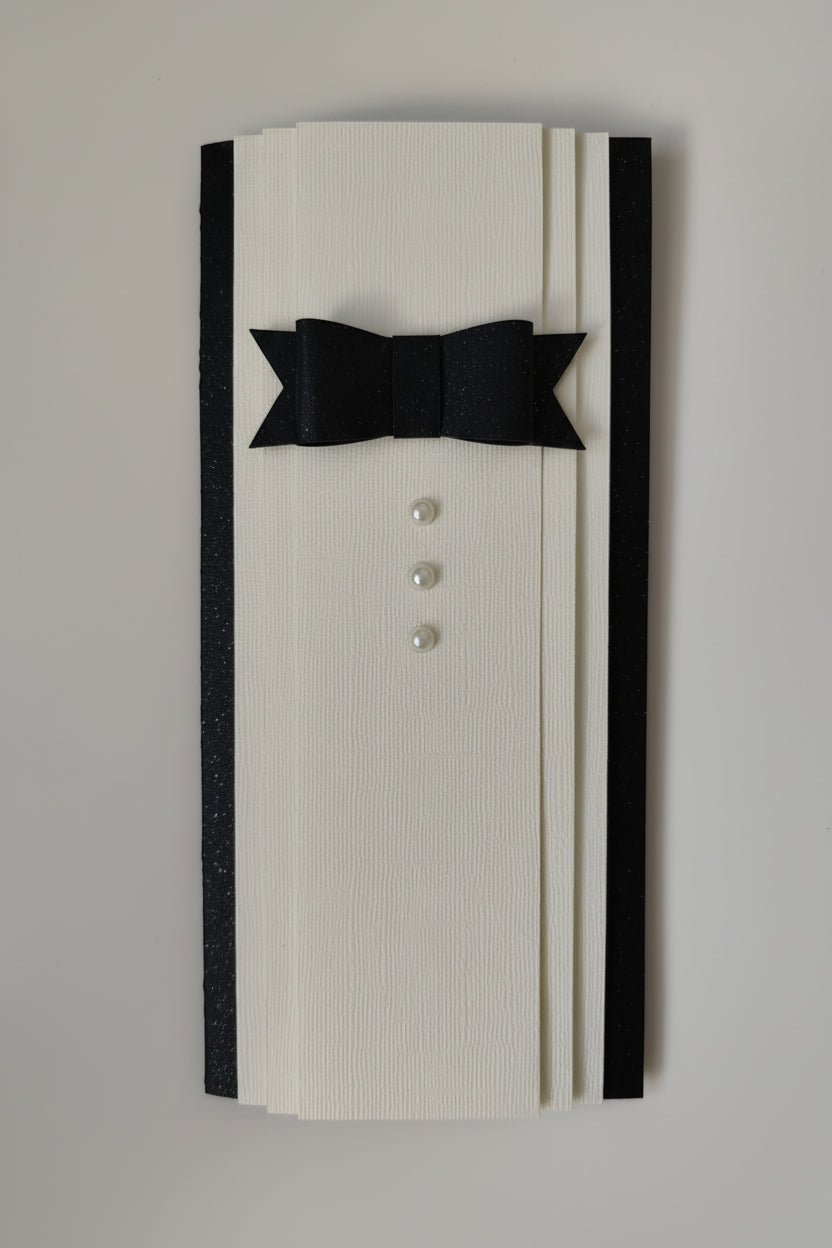 Rankų darbo atvirukas vyrui "Elegantiškas smokingas" - Dodeco