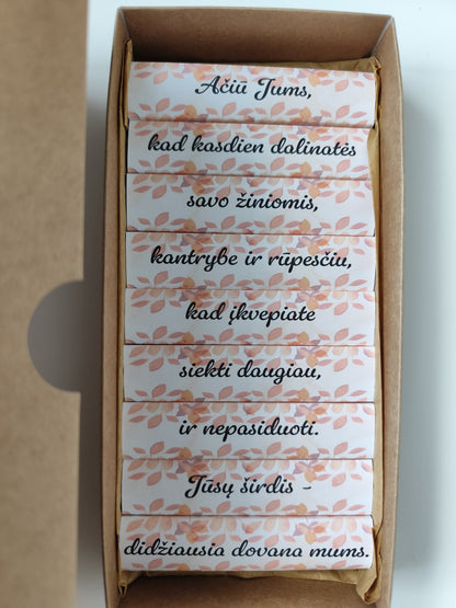 Saldainių dėžutė Mokytojų dienai "Ruduo" - Dodeco
