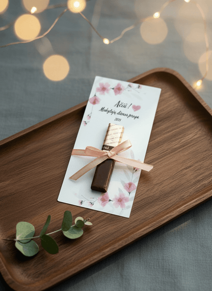 Elegantiška kortelė su Merci šokoladuku - Dodeco