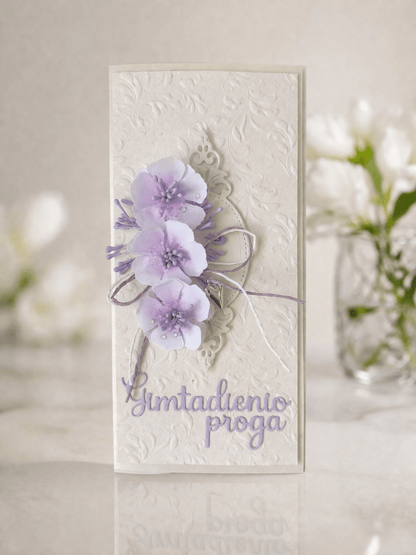 Rankų darbo atvirukas "Gimtadienio proga" - Dodeco