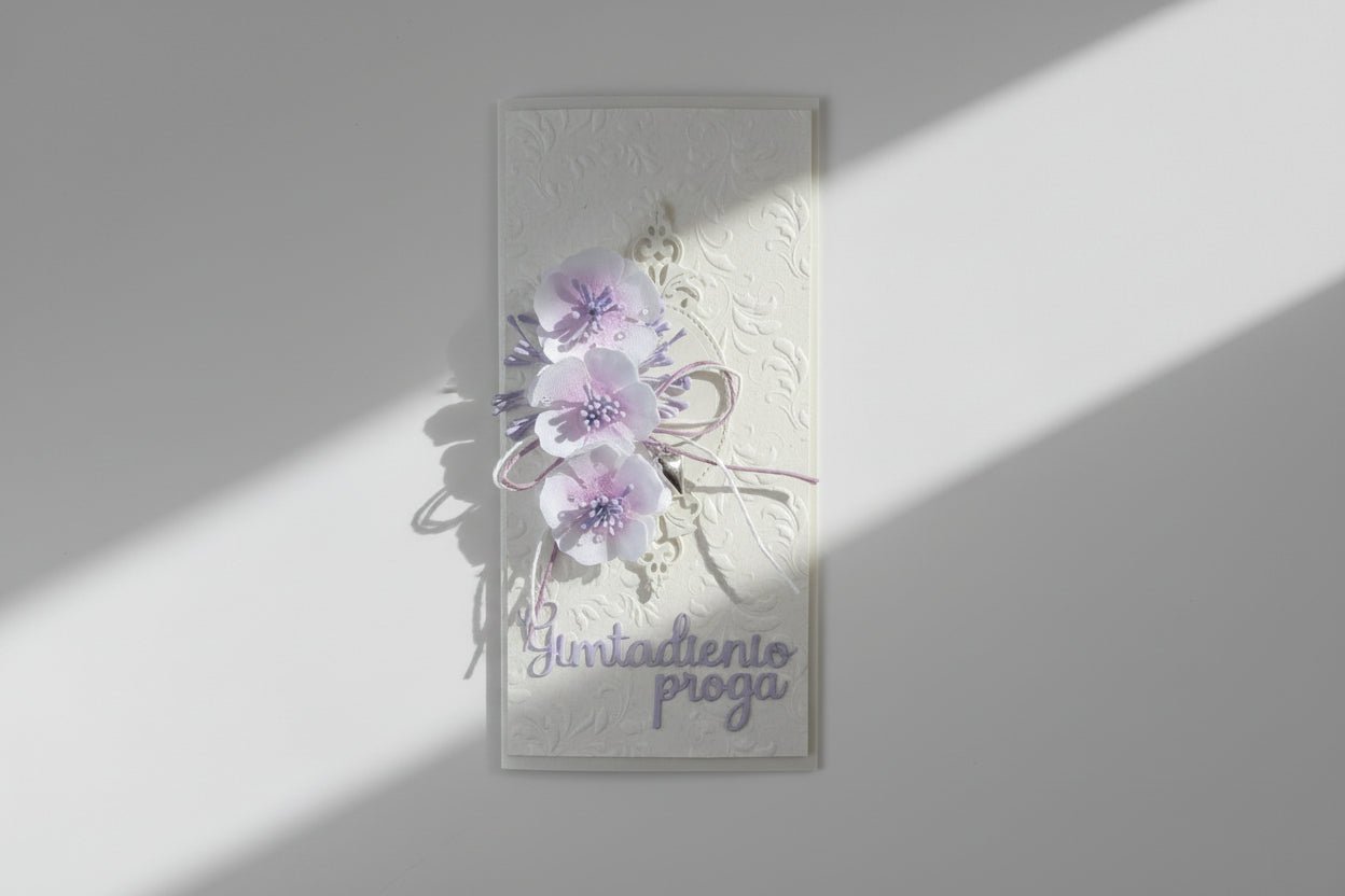 Rankų darbo atvirukas "Gimtadienio proga" - Dodeco