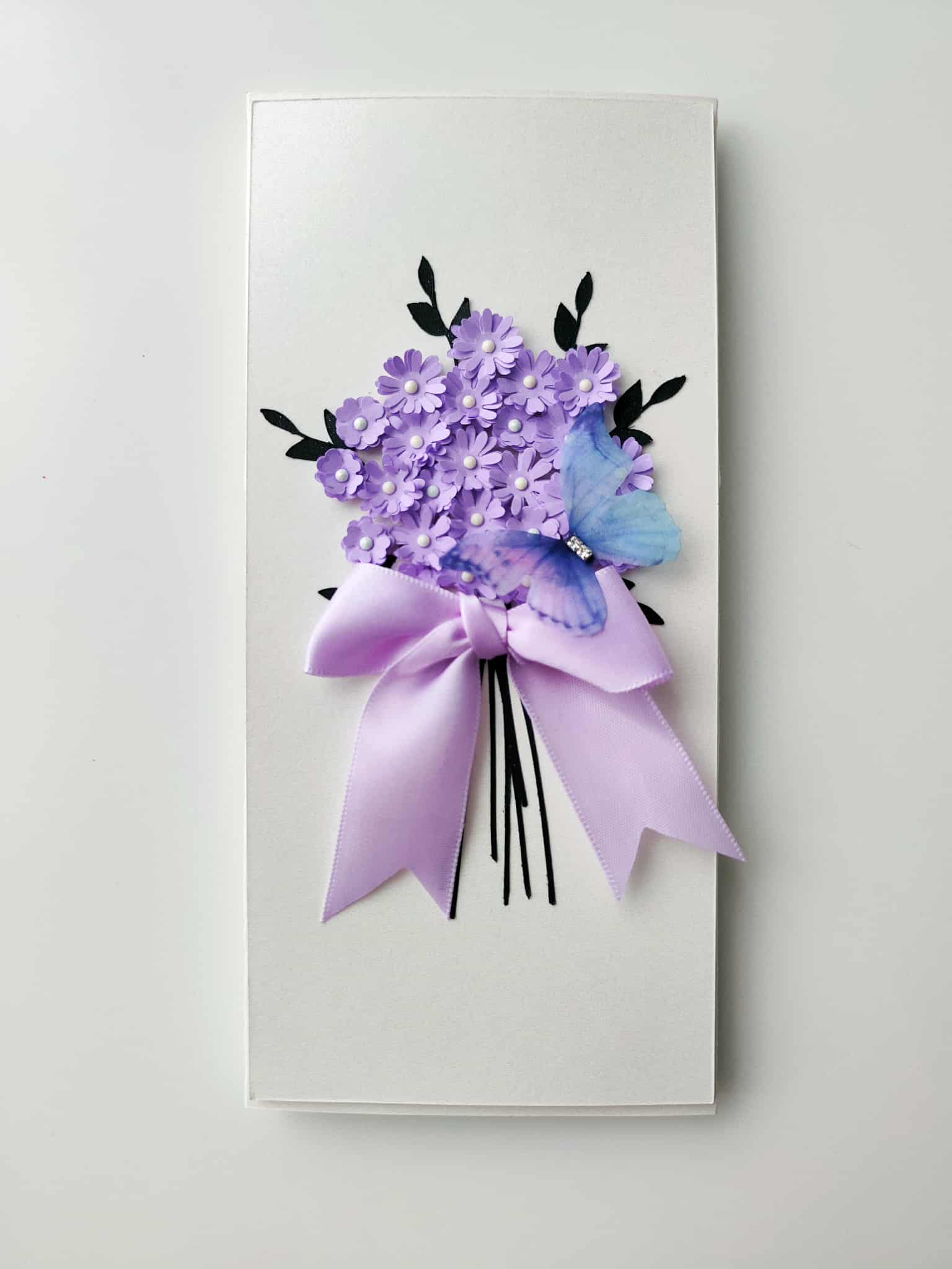 Rankų darbo gimtadienio atvirukas "Drugelis" - Dodeco