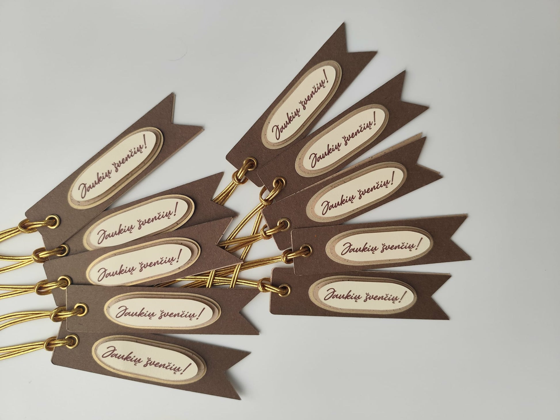 Dovanų etiketės „Jaukių švenčių!“ (10 vnt.) - Dodeco