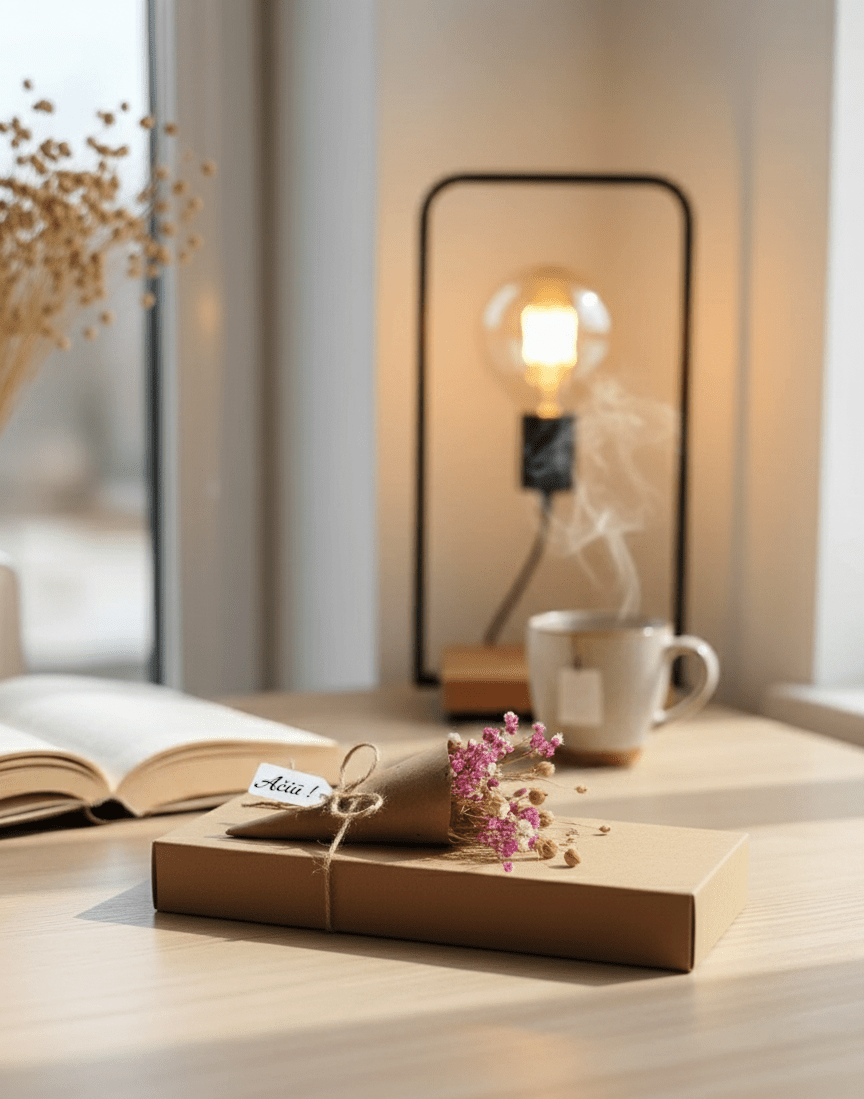 Saldainių dėžutė „Ačiū“ su gėlių puokštele - Dodeco