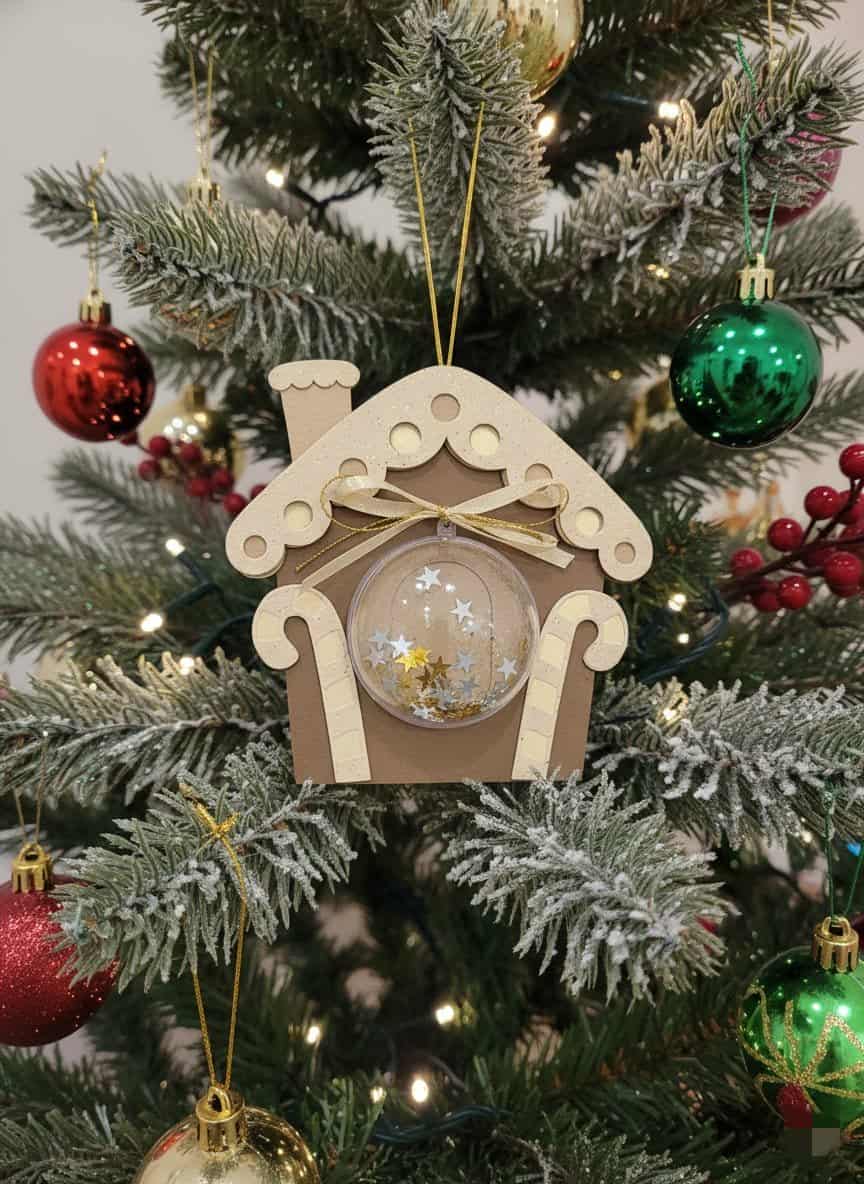 Kalėdinis namelis su dovanų burbulu - Dodeco