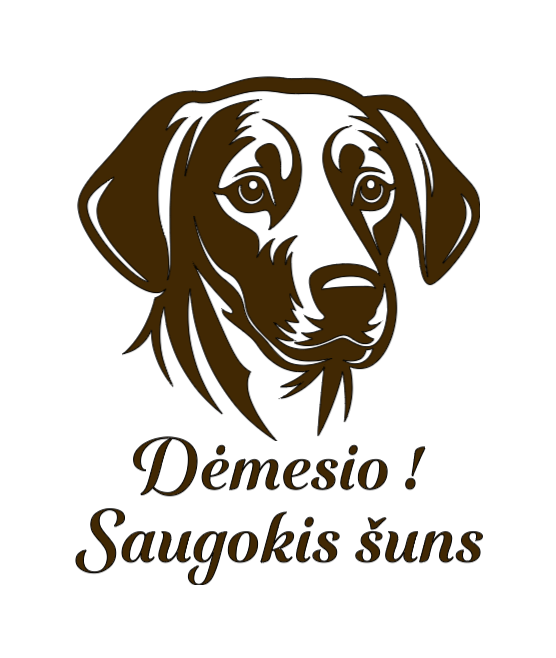 Vinilinis lipdukas "Dėmesio! Saugokis šuns" - 12x15 cm - Dodeco