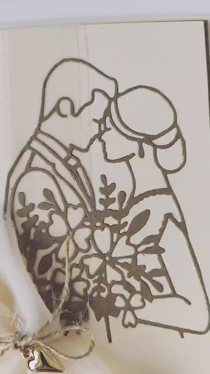 Atvirukas jaunavedžiams su širdele