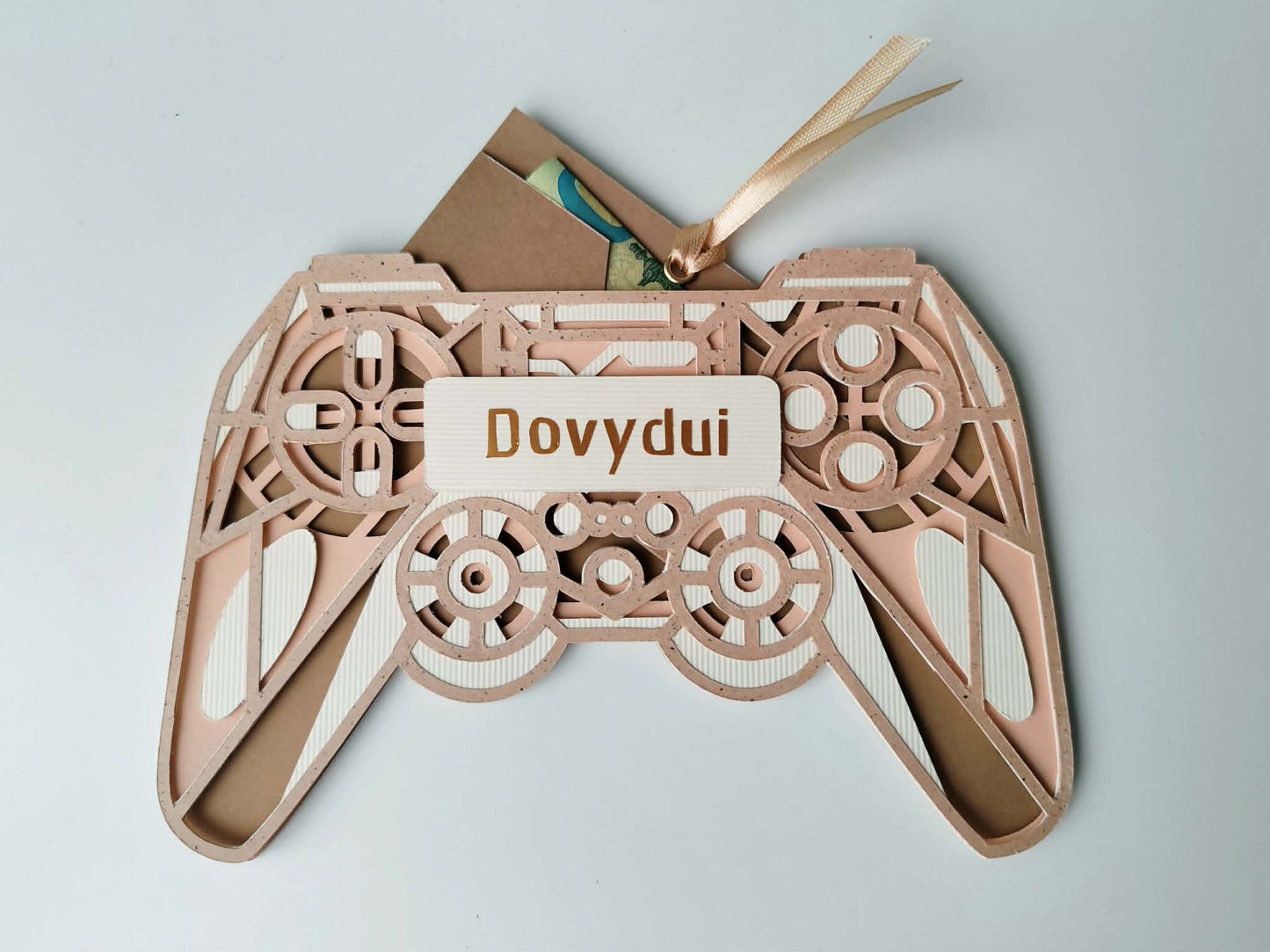 Personalizuotas pinigų vokelis - atvirukas „Žaidimų pultelis“ - Dodeco