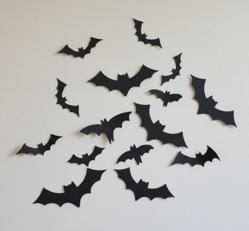 Helovyno dekoracijos – popieriniai šikšnosparniai (20vnt.) - Dodeco