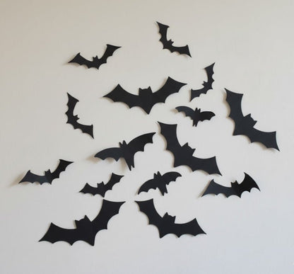 Helovyno dekoracijos – popieriniai šikšnosparniai (20vnt.) - Dodeco