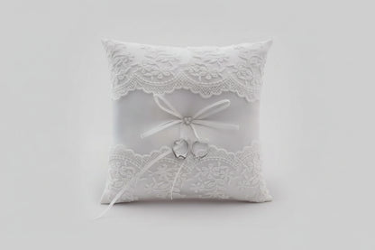 Elegantiška vestuvinė žiedų pagalvėlė su nėriniais - Dodeco